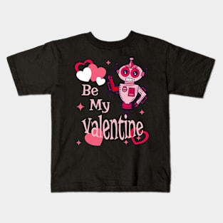 Atomic Robot Retro Vintage Cute Valentines Day Kids T-Shirt